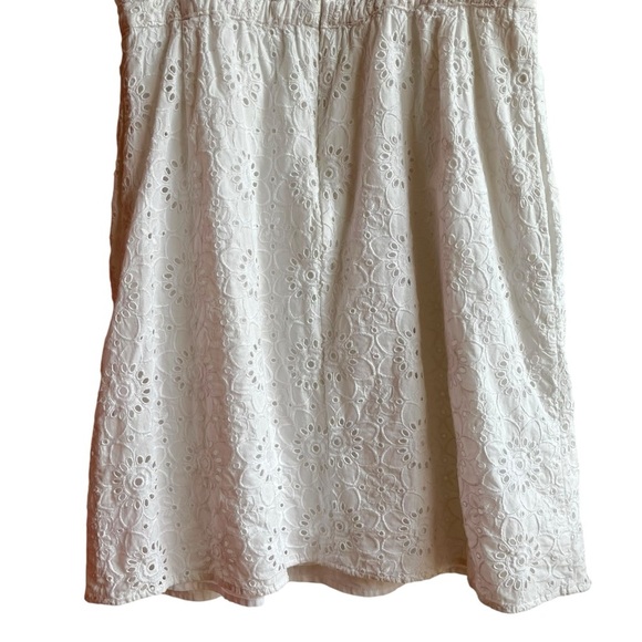 Madewell White Eyelet Cotton Mini Dress Size 4 - Picture 8 of 13